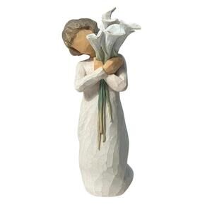Willow Tree Figurine - Woman Holding Calla Lilies Demdaco 2010 Susan Lordi